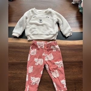 Carters 6mo polar bear sweater & pants